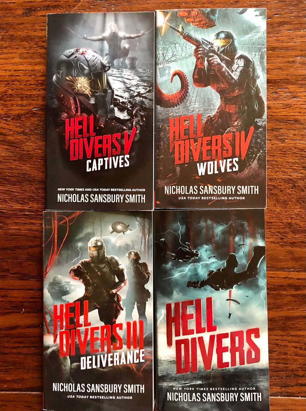 4 Hell Divers, scifi, fantasy books by Nicholas Sansbury Smith
