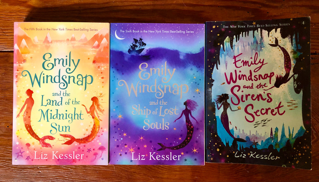 3 Emily Windsnap middle grade books by Liz Kessler
